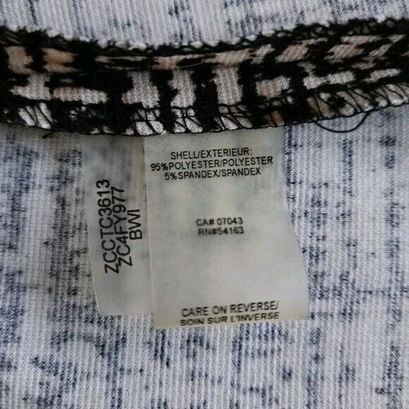 Calvin Klein Dress Womens 14 Multicolor Stretch Midi A Line Zip Front Sleeveless - Picture 11 of 14